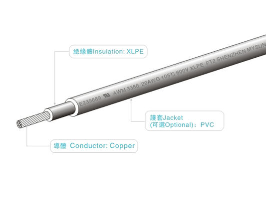 26awg UL XLPE Wires And Cable 300V Wires Copper Conductor