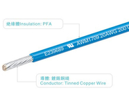 UL1709 Blue PFA Insulated Wire 300V 200C AWM1709 A/B For Lighting / Heater
