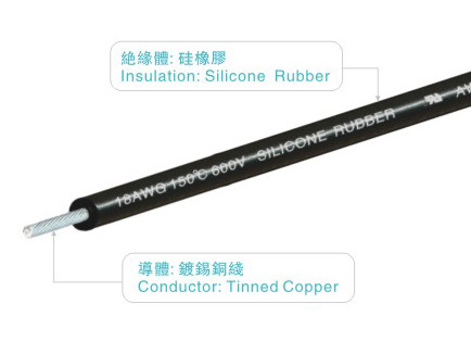 UL3138 Silicone Rubber Wires 600V 150C 16AWG Black Home Appliance UAV Lighting