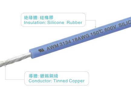 UL3134 silicone rubber cables 14AWG 600V/150C FT2 yelow/green robot  home appliance light