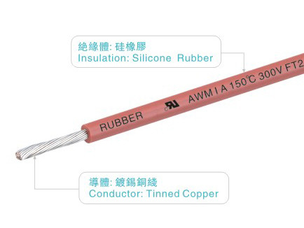 20AWG FT2 Silicone Rubber Wire Cables 300V/150C UL758 AWM3136 Brown Robot