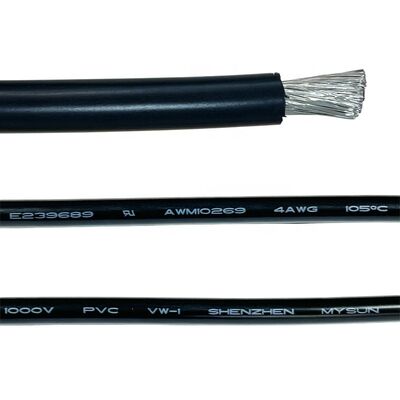 UL11627 New Energy Battery Cable with 2000V Rated Voltage 105C Working Temperature and Copper Conductor