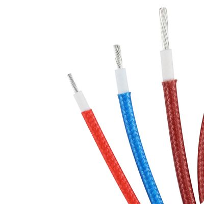 24AWG UL3122 Fiber Glass Braided Wire Silicone 300V