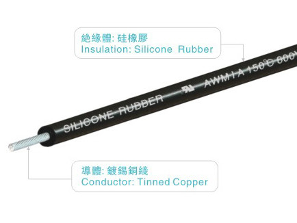 UL758 AWM3137 Silicone Rubber Insulated Cables 600V/150C 20AWG FT2 Black Robot