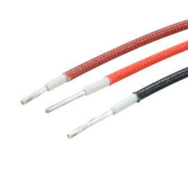 Fire Rated 16-30 AWG Stranded Wire , UL3068  Fiberglass Braided Cable Halogen Free