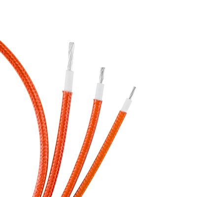 Awm3122 Flexible High Voltage Silicone Rubber Insulation Wire Fiberglass Braiding Cable Green